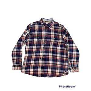 Carbon 2 Cobalt Multicolor Plaid Button Up Shirt L/S  Chest Pocket Mens Large L